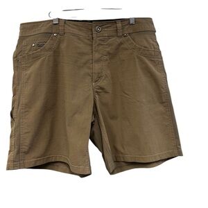 Kuhl Brown Radikl  Stretch Dark Khaki Hiking Shorts  Size 38